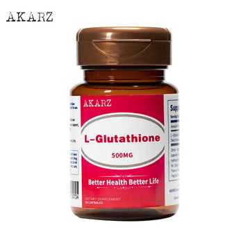 AKARZ L-Glutathione Supports Immune Health 500mg - Potent Antioxidant Supplement for Skin Whitening & Care